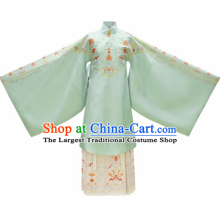 Chinese Ancient Imperial Concubine Long Blouse and Skirt Traditional Ming Dynasty Court Countess Costumes for Women