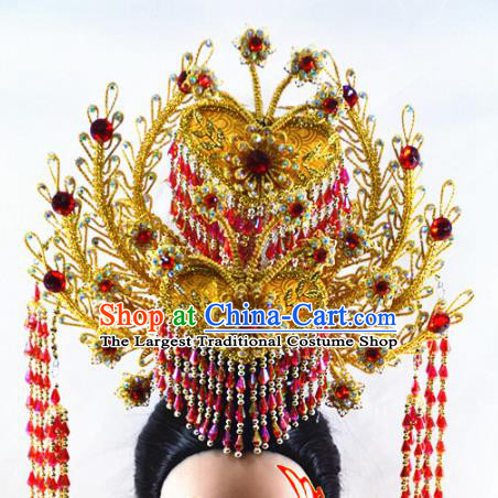 Chinese Traditional Peking Opera Phoenix Coronet Handmade Beijing Opera Diva Hair Accessories for Women