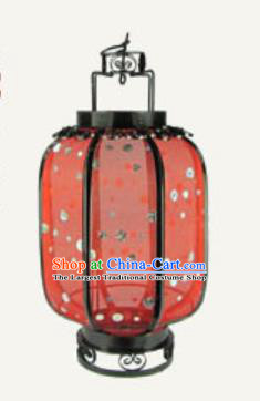 Chinese Classical Printing Red Palace Lantern Traditional Handmade New Year Ironwork Ceiling Lamp