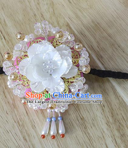 Korean Traditional Court Bride Shell Peony Rosy Hairband Asian Korea Fashion Wedding Hair Accessories for Women