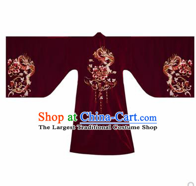 Chinese Traditional Jin Dynasty Scholar Red Cape Ancient Royal Prince Costumes for Men