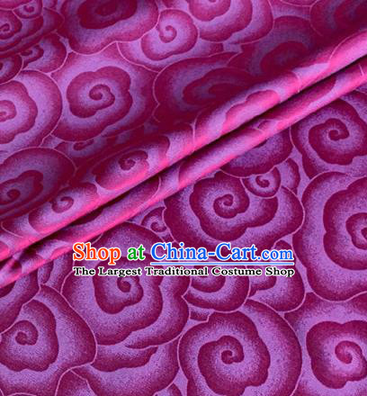 Asian Chinese Classical Clouds Pattern Design Rosy Brocade Jacquard Fabric Traditional Cheongsam Silk Material