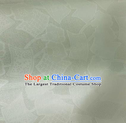 Asian Chinese Classical Pattern Design Light Green Organza Jacquard Fabric Traditional Cheongsam Silk Material