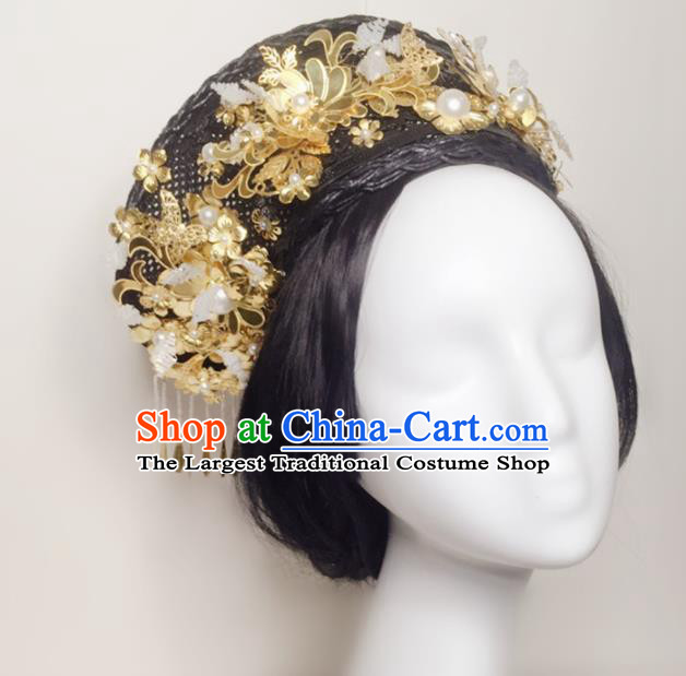 Chinese Handmade Qing Dynasty Court Queen Hat Phoenix Coronet Hat Ancient Empress Hair Accessories for Women