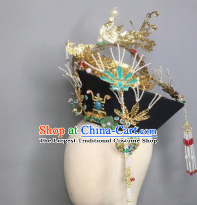 Chinese Handmade Qing Dynasty Queen Hat Phoenix Coronet Ancient Empress Hair Accessories for Women