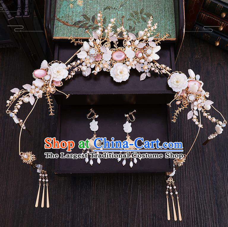 Traditional Chinese Wedding Hair Clasp Hairpins Handmade Ancient Bride Hair Accessories for Women