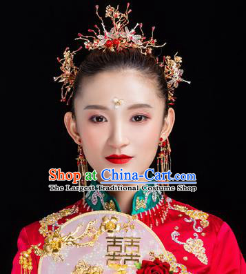 Traditional Handmade Chinese Wedding Hair Crown Hairpins Ancient Bride Hair Accessories for Women