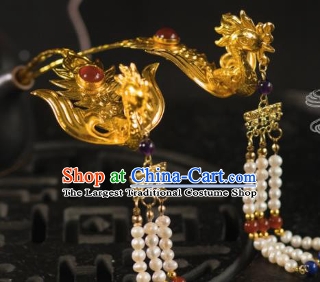 Chinese Traditional Ming Dynasty Phoenix Tassel Hairpins Ancient Empress Hair Accessories for Women