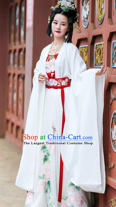Traditional Chinese Jin Dynasty Imperial Consort Hanfu Dress Ancient Palace Lady Goddess Costumes for Women