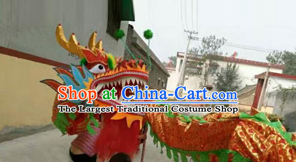 Chinese Traditional Red Dragon Head Prop Dragon Dance Competition Costumes for Adult
