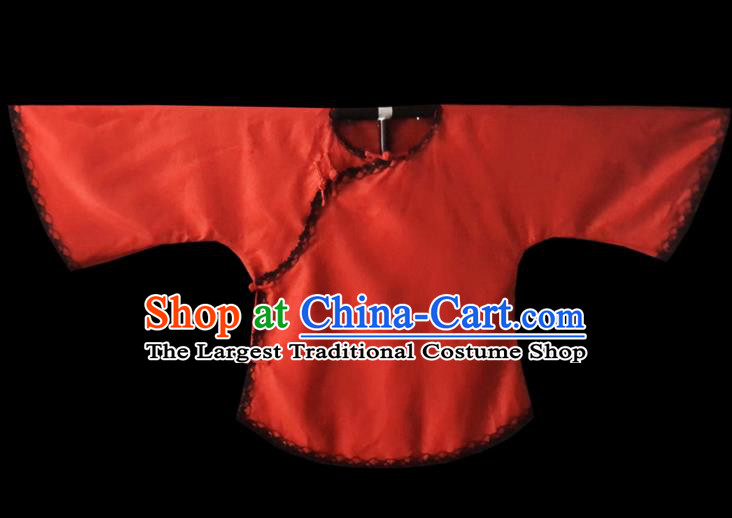 Chinese Traditional Red Shirt National Tang Suit Upper Outer Garment Blouse Costume for Women