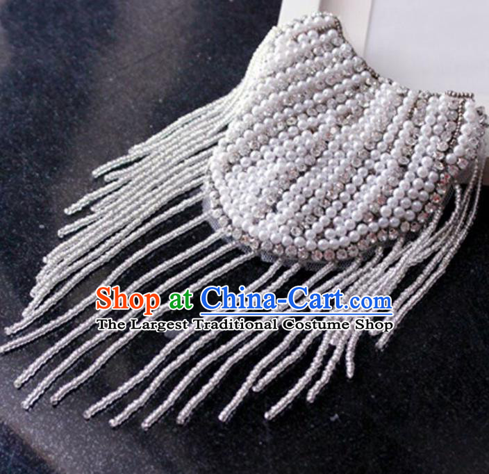Top Cosplay Shoulder Board Compere Beads Tassel Shoulder Knot