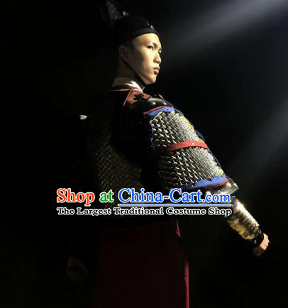 Chinese Traditional Ming Dynasty Shoulder Armor Ancient Swordsman Shoulder Protector for Men