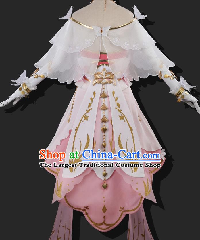 Chinese Cosplay Fairy Pink Hanfu Dress Traditional Ancient Female Swordsman Costumes for Women