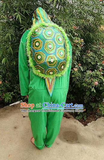 Traditional Chinese New Year Cosplay Tortoise Green Costume Complete Set