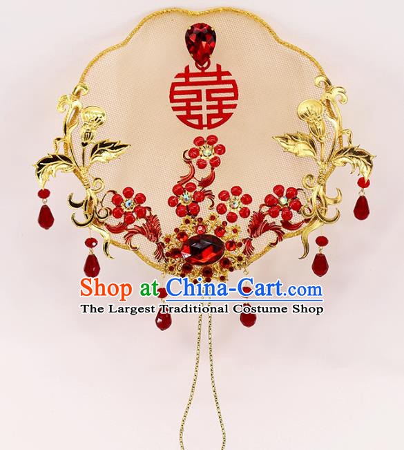 Traditional Chinese Handmade Round Fans Ancient Hanfu Wedding Palace Fan for Women