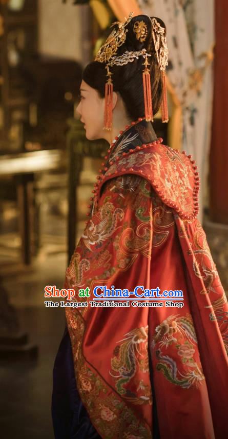 Chinese Drama Empress of the Ming Ancient Ming Dynasty Queen Hu Shanxiang Replica Costumes and Headdress Complete Set for Women