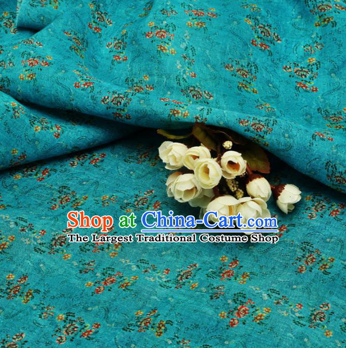 Chinese Traditional Design Pattern Green Ramie Fabric Cheongsam Ramee Drapery