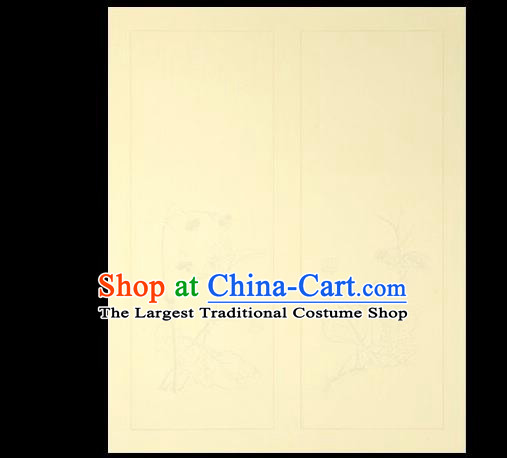 Traditional Chinese Calligraphy Beige Batik Paper Handmade The Four Treasures of Study Writing Art Paper