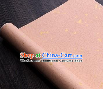 Traditional Chinese Cloud Pattern Pink Calligraphy Paper Handmade The Four Treasures of Study Writing Batik Art Paper
