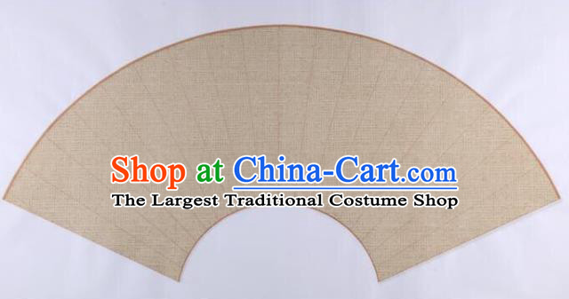 Traditional Chinese Flaxen Sector Paper Handmade The Four Treasures of Study Writing Fan Art Paper