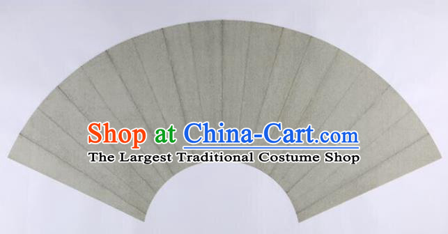 Traditional Chinese Light Green Sector Paper Handmade The Four Treasures of Study Writing Fan Art Paper