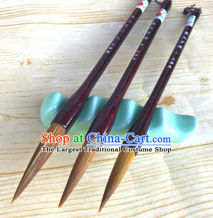 Traditional Chinese Calligraphy Weasel Hair Brush Handmade The Four Treasures of Study Writing Brush Pen