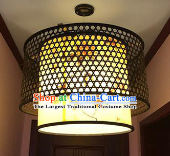 Chinese Traditional Bamboo Weaving Palace Lanterns Handmade Painting Hanging Lantern Lamp