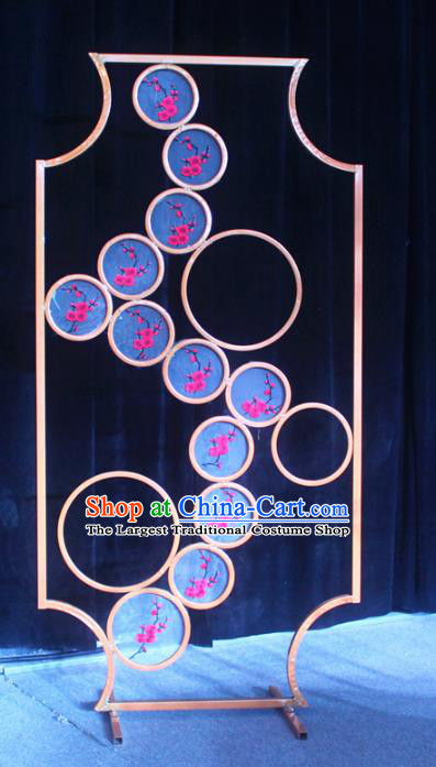 Handmade Chinese Pierced Plum Blossom Folding Screens Traditional Wedding Decoration