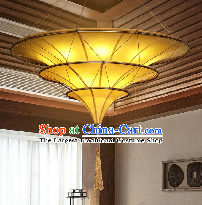 Asian Traditional Imitation Sheepskin Ceiling Lantern Thailand Handmade Lanterns Hanging Lamps