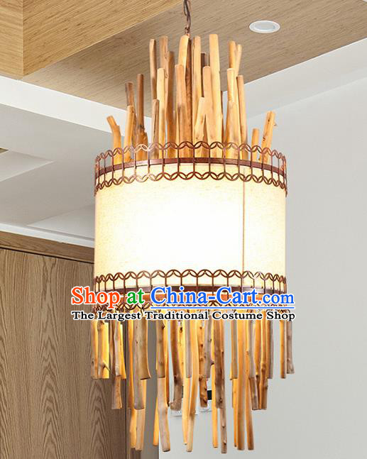 Asian Traditional Wood Ceiling Lantern Thailand Handmade Lanterns Hanging Lamps