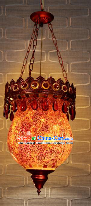 Asian Traditional Ceiling Lantern Thailand Handmade Iron Lanterns Hanging Lamps