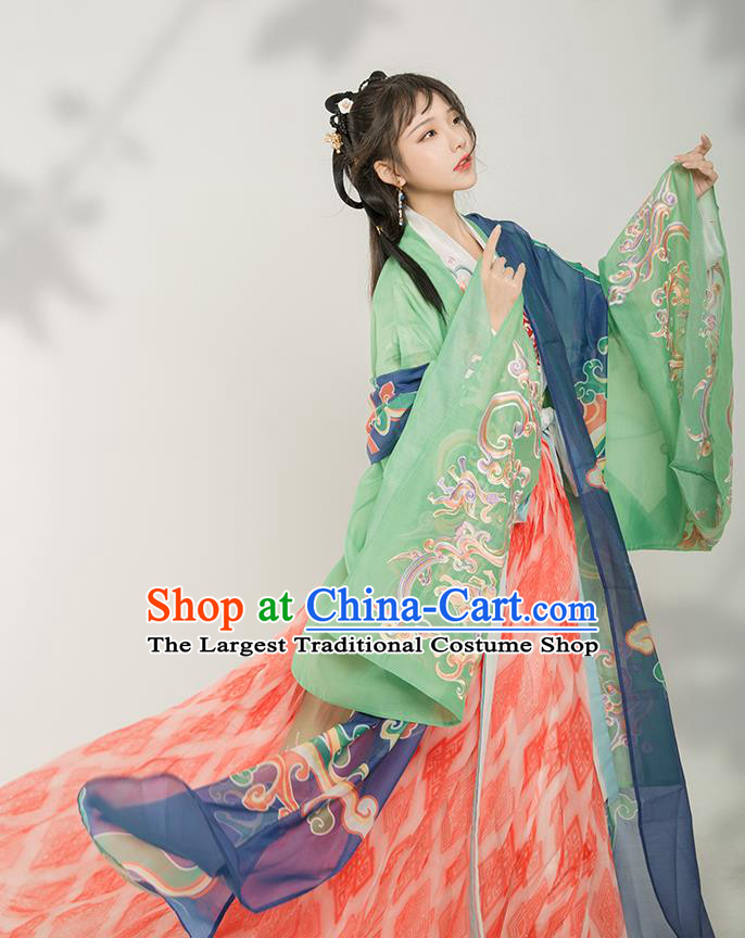 Chinese Traditional Tang Dynasty Palace Lady Historical Costume Ancient Princess Hanfu Dress for Women