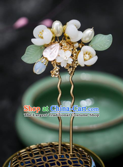 Chinese Traditional Hanfu Flowers Hairpin Ancient Hair Accessories for Women