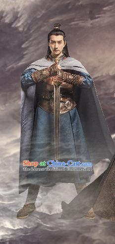 Chinese Ancient Swordsman Hou Zhengze Clothing Historical Drama Guardians of The Ancient Oath Costume for Men