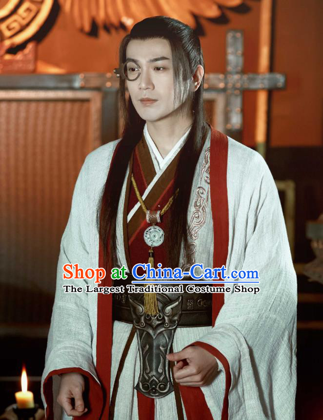 Chinese Ancient Swordsman Xie Yi Clothing Historical Drama Swords of Legends Costume and Headwear for Men