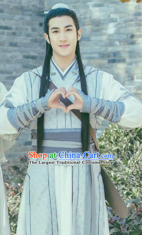 Swords of Legends Chinese Ancient Prince Xia Yize Clothing Historical Drama Costume and Headwear for Men