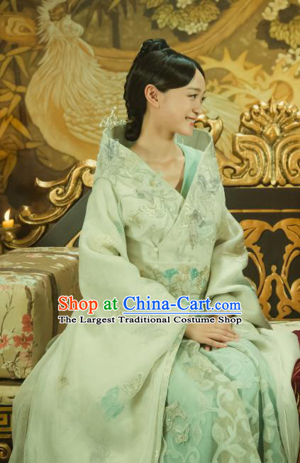 Chinese Ancient Imperial Concubine Ye Ningzhi Hanfu Dress Historical Drama Legend of the Phoenix Costume and Headpiece for Women