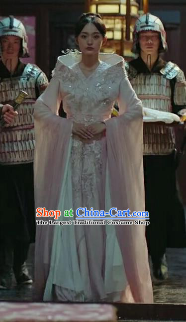 Chinese Ancient Court Consort Ye Ningzhi Hanfu Dress Historical Drama Legend of the Phoenix Costume and Headpiece for Women