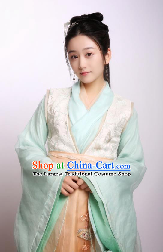 Chinese Ancient Drama Princess Silver Zhao Yun Historical Costume and Headpiece for Women