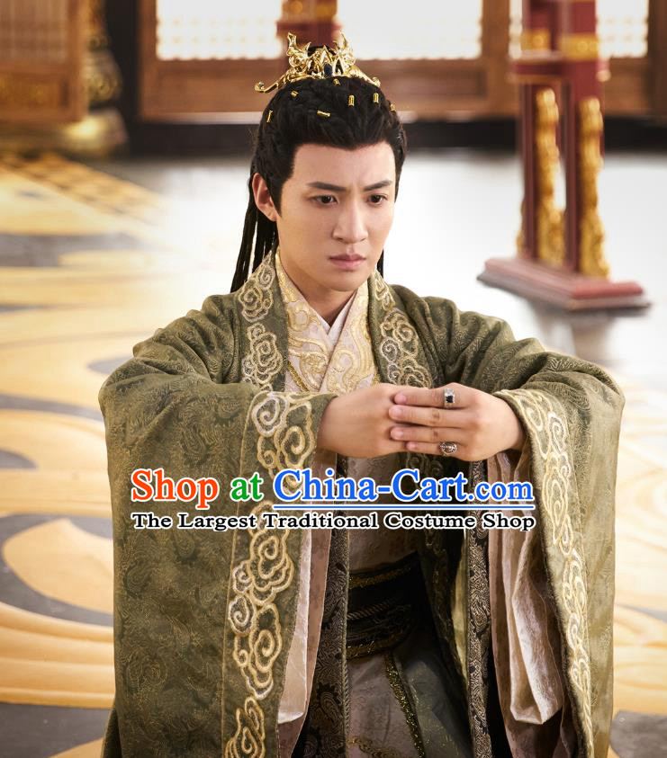Drama Cinderella Chef Chinese Ancient Prince Yu Costume and Headpiece Complete Set