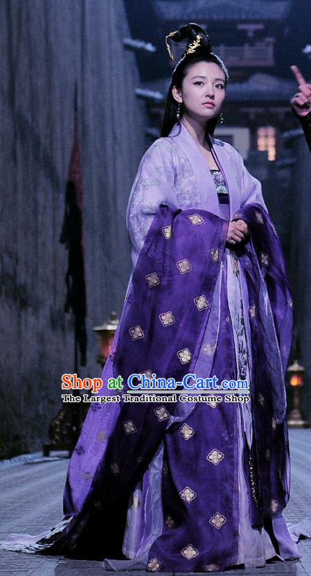 Chinese Ancient Tang Dynasty Royal Lady Ye Yuanan Dress Historical Drama An Oriental Odyssey Costume and Headpiece for Women