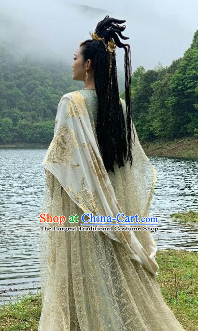 Chinese Ancient Ethnic Princess Dress Garment Costumes and Headwear Drama To Get Her Court Female Murong Xianyue Apparels