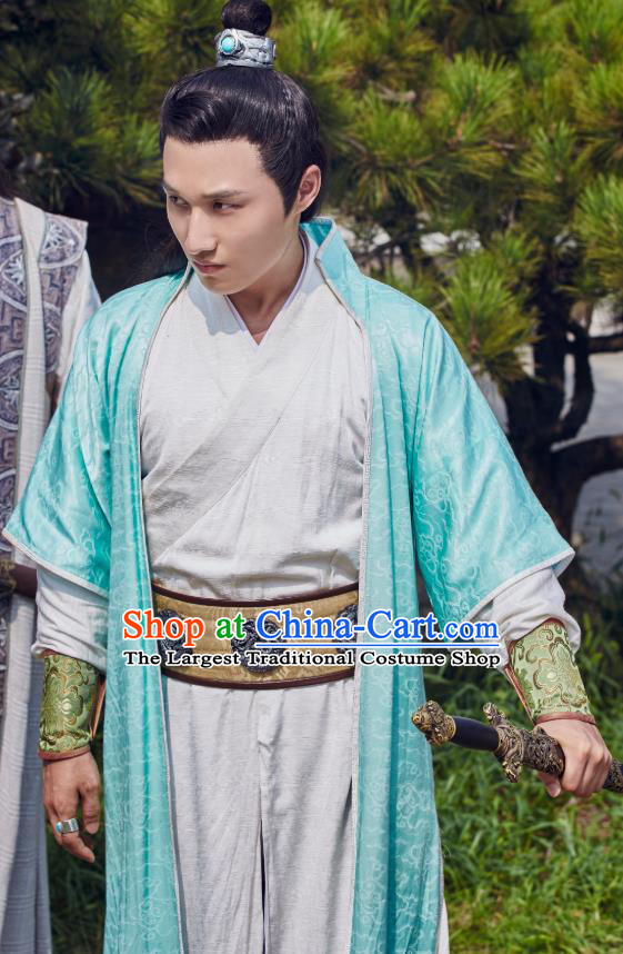 Chinese Ancient Young Knight Costumes and Headwear Wuxia Drama Xiya Xia Lu Zihao Apparels Garment