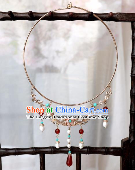 Chinese Ancient Princess Golden Carps Necklace Women Accessories Necklet Jewelry