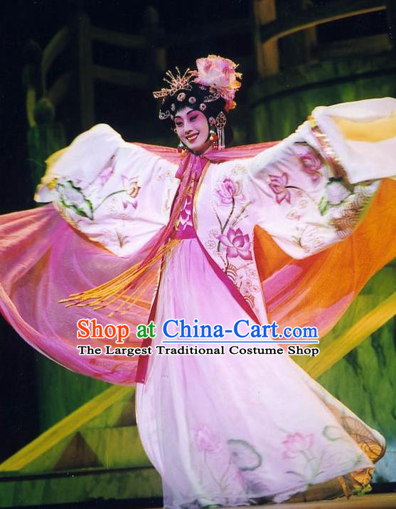 Chinese Peking Opera Hua Tan Lady Yang Dress Costumes the Royal Consort of Tang Apparel Diva Garment and Headwear