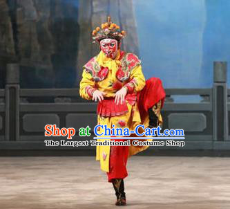 Chinese Peking Opera Takefu A Monkey King Costumes Wusheng Martial Male Sun Wukong Garment Apparel and Headwear