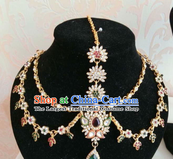 Traditional Indian Court Wedding Eyebrows Pendant Asian India Headwear Jewelry Accessories for Women
