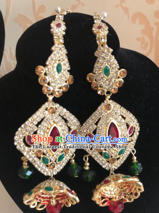Indian Traditional Wedding Earrings Asian India Court Bride Jewelry Accessories for Women