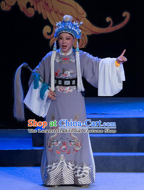 Chinese Yue Opera Man Role Costumes and Headwear Shaoxing Opera Palm Civet for Prince Garment Court Eunuch Official Robe Apparels